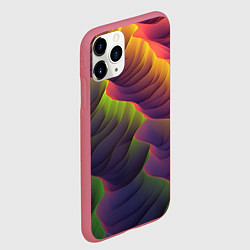 Чехол iPhone 11 Pro матовый Объемная цветная текстура, цвет: 3D-малиновый — фото 2