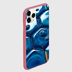 Чехол iPhone 11 Pro матовый Водяные наносоты, цвет: 3D-малиновый — фото 2