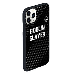 Чехол iPhone 11 Pro матовый Goblin Slayer glitch на темном фоне: символ сверху, цвет: 3D-черный — фото 2