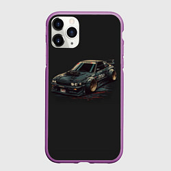 Чехол iPhone 11 Pro матовый Nissan Skyline 2000 gtr, цвет: 3D-фиолетовый