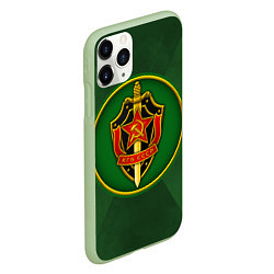 Чехол iPhone 11 Pro матовый КГБ СССР, цвет: 3D-салатовый — фото 2