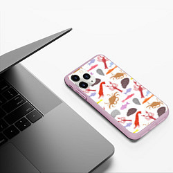 Чехол iPhone 11 Pro матовый Морской пейзаж, цвет: 3D-розовый — фото 2