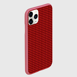 Чехол iPhone 11 Pro матовый Мелкая красная клетка, цвет: 3D-малиновый — фото 2