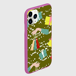 Чехол iPhone 11 Pro матовый Подарки и сувениры, цвет: 3D-фиолетовый — фото 2