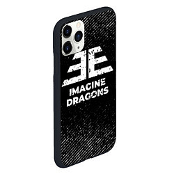 Чехол iPhone 11 Pro матовый Imagine Dragons с потертостями на темном фоне, цвет: 3D-черный — фото 2