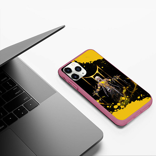 Чехол iPhone 11 Pro матовый Нанук / 3D-Малиновый – фото 3