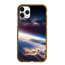 Чехол iPhone 11 Pro матовый Планета и космос, цвет: 3D-коричневый
