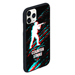 Чехол iPhone 11 Pro матовый Counter Strike в стиле glitch и баги графики на те, цвет: 3D-черный — фото 2