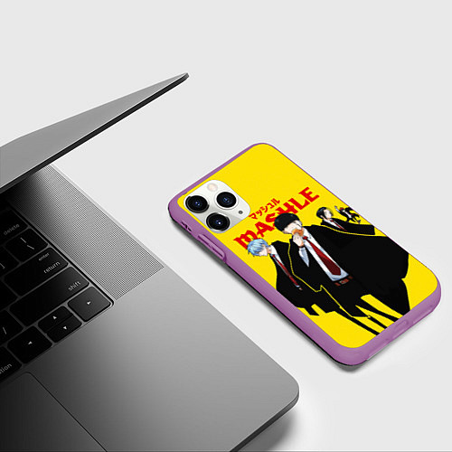 Чехол iPhone 11 Pro матовый Magic And Muscles / 3D-Фиолетовый – фото 3