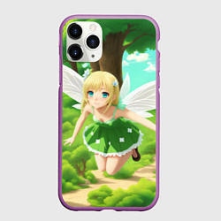 Чехол iPhone 11 Pro матовый Лесная феечка, цвет: 3D-фиолетовый