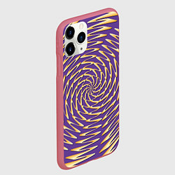 Чехол iPhone 11 Pro матовый Зигзаг, цвет: 3D-малиновый — фото 2