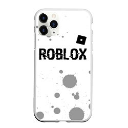Чехол iPhone 11 Pro матовый Roblox glitch на светлом фоне: символ сверху, цвет: 3D-белый