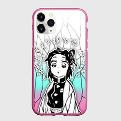 Чехол iPhone 11 Pro матовый Стикер - шинобу кочо, цвет: 3D-малиновый