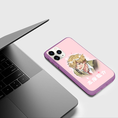 Чехол iPhone 11 Pro матовый Sousuke Shima - Skip and Loafer / 3D-Фиолетовый – фото 3