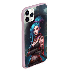 Чехол iPhone 11 Pro матовый Jinx league of legends, цвет: 3D-розовый — фото 2