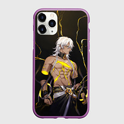 Чехол iPhone 11 Pro матовый Nanook Honkai, цвет: 3D-фиолетовый