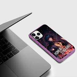 Чехол iPhone 11 Pro матовый Honkai Blade, цвет: 3D-фиолетовый — фото 2