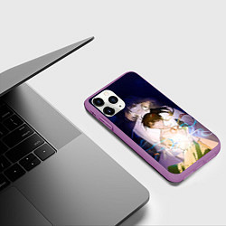 Чехол iPhone 11 Pro матовый Сота Мунаката и Судзумэ, цвет: 3D-фиолетовый — фото 2