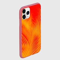 Чехол iPhone 11 Pro матовый Фантазия в красном и желтом, цвет: 3D-малиновый — фото 2