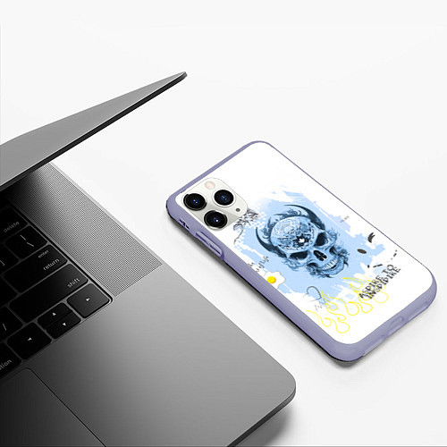 Чехол iPhone 11 Pro матовый Вдохновляй / 3D-Светло-сиреневый – фото 3