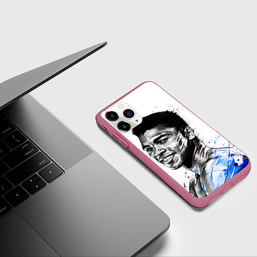 Чехол iPhone 11 Pro матовый Cassius Clay / 3D-Малиновый – фото 3