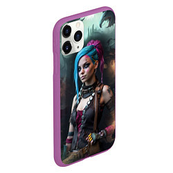 Чехол iPhone 11 Pro матовый Fantasy Jinx Art Arcane League of Legends, цвет: 3D-фиолетовый — фото 2