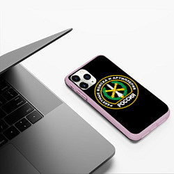 Чехол iPhone 11 Pro матовый Ракетные войска и артиллерия России, цвет: 3D-розовый — фото 2