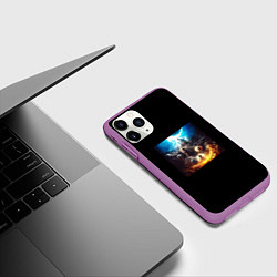 Чехол iPhone 11 Pro матовый Джизус - дух мира, цвет: 3D-фиолетовый — фото 2