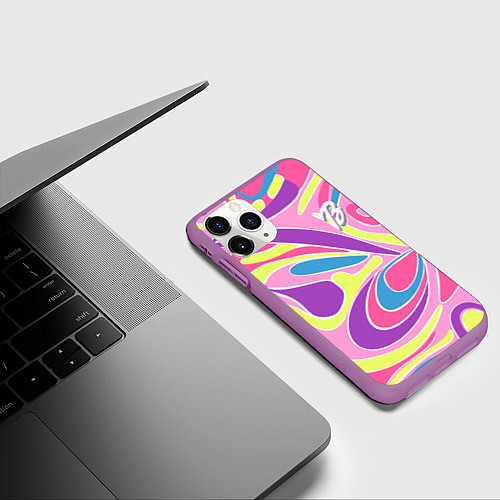 Чехол iPhone 11 Pro матовый Barbie Totally Hair - ретро костюм / 3D-Фиолетовый – фото 3