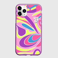 Чехол iPhone 11 Pro матовый Barbie Totally Hair - ретро костюм, цвет: 3D-фиолетовый