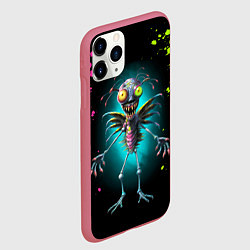 Чехол iPhone 11 Pro матовый Инопланетный чудик, цвет: 3D-малиновый — фото 2
