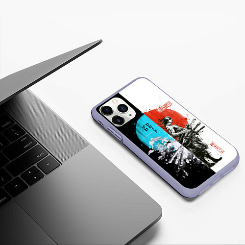 Чехол iPhone 11 Pro матовый Зоро в инверсии - One Piece / 3D-Светло-сиреневый – фото 3