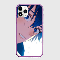 Чехол iPhone 11 Pro матовый Синяя тюрьма: Блю Лок, цвет: 3D-фиолетовый