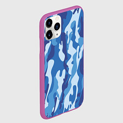 Чехол iPhone 11 Pro матовый Blue military, цвет: 3D-фиолетовый — фото 2