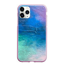 Чехол iPhone 11 Pro матовый Пудра и голубые краски, цвет: 3D-розовый