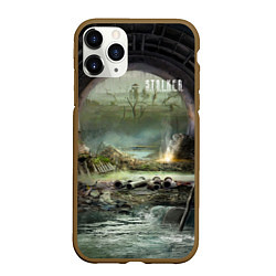 Чехол iPhone 11 Pro матовый Stalker выход из коллектор, цвет: 3D-коричневый