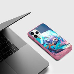 Чехол iPhone 11 Pro матовый Байлу электрический тип, цвет: 3D-малиновый — фото 2