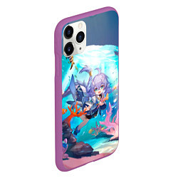 Чехол iPhone 11 Pro матовый Байлу электрический тип, цвет: 3D-фиолетовый — фото 2