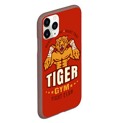 Чехол iPhone 11 Pro матовый Tiger - боец, цвет: 3D-коричневый — фото 2