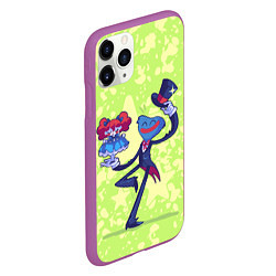 Чехол iPhone 11 Pro матовый Huggy Wuggy and Poppy Playtime, цвет: 3D-фиолетовый — фото 2