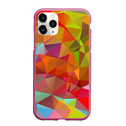 Чехол iPhone 11 Pro матовый Узорчик, цвет: 3D-малиновый