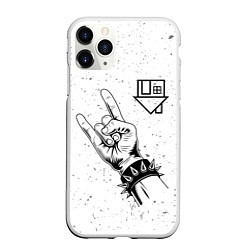 Чехол iPhone 11 Pro матовый The Neighbourhood и рок символ, цвет: 3D-белый