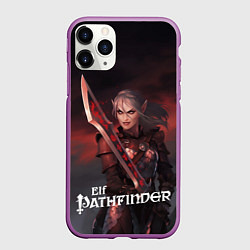 Чехол iPhone 11 Pro матовый Pathfinder elf, цвет: 3D-фиолетовый