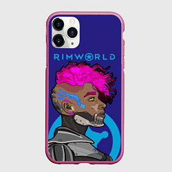 Чехол iPhone 11 Pro матовый RimWorld персонаж