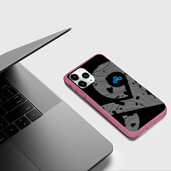 Чехол iPhone 11 Pro матовый Форма Cloud 9 black, цвет: 3D-малиновый — фото 2