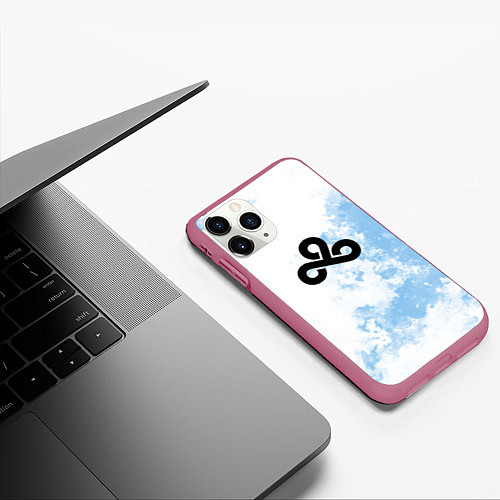 Чехол iPhone 11 Pro матовый Cloud9 Облачный / 3D-Малиновый – фото 3