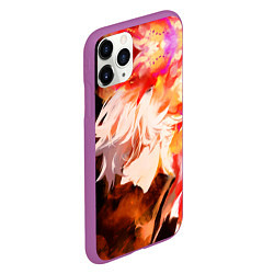 Чехол iPhone 11 Pro матовый Габимару в цветном огне, цвет: 3D-фиолетовый — фото 2