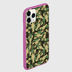 Чехол iPhone 11 Pro матовый Камуфляж из раков, цвет: 3D-фиолетовый — фото 2