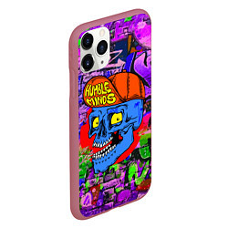 Чехол iPhone 11 Pro матовый Humble minds - skull - graffiti, цвет: 3D-малиновый — фото 2