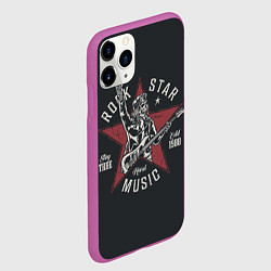 Чехол iPhone 11 Pro матовый Rockstar music, цвет: 3D-фиолетовый — фото 2
